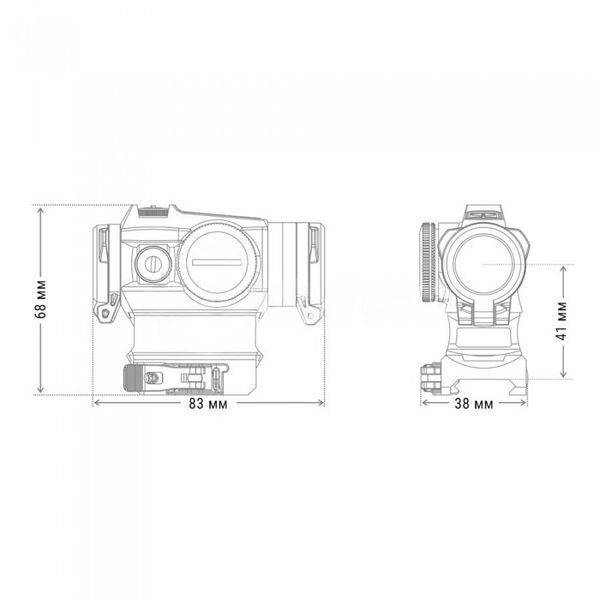 Коліматорний приціл Holosun Micro Elite HE515GM-GR, 2 MOA, на Weaver 57 фото
